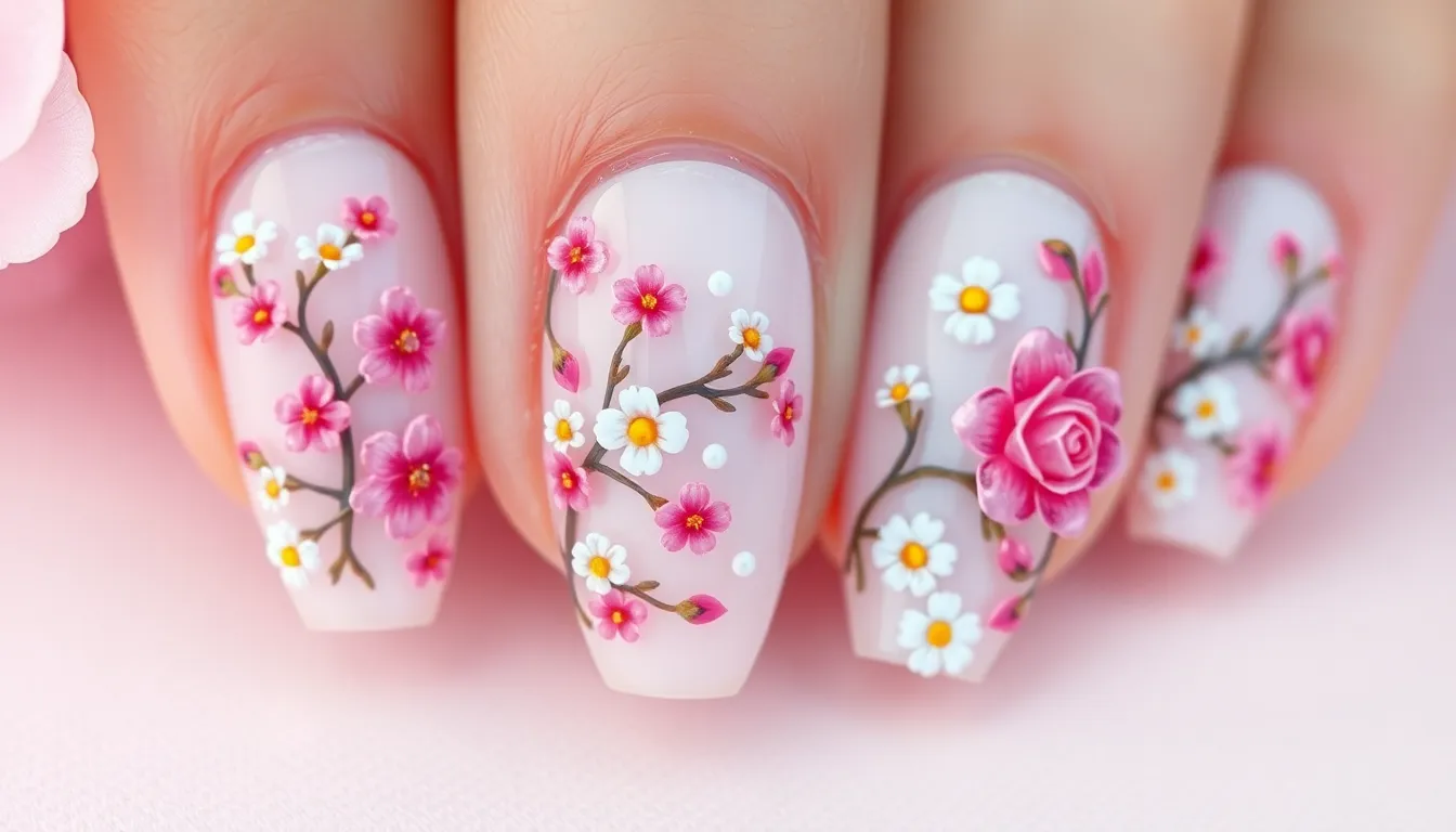 50+ Stunning Acrylic Nail Ideas for Spring That'll Make You Ditch Winter Colors 4 50+ Stunning Acrylic Nail Ideas for Spring That'll Make You Ditch Winter Colors 3