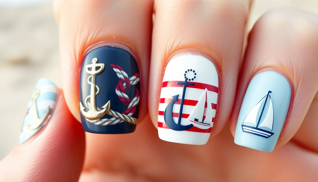 50+ Stunning Beach Nail Ideas to Perfect Your Summer Coastal Vibe 4 50+ Stunning Beach Nail Ideas to Perfect Your Summer Coastal Vibe 3