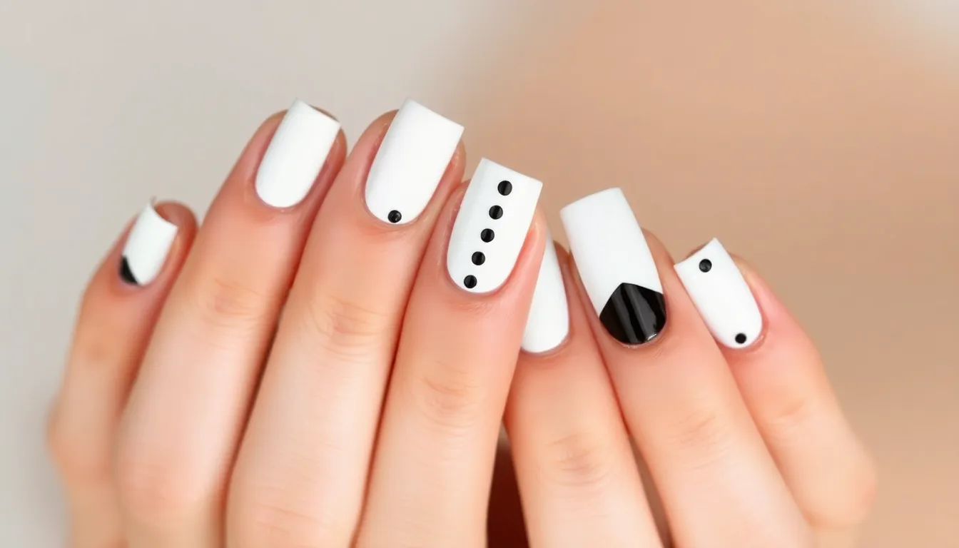 50+ Stunning Black and White Nail Ideas for Every Occasion (2025 Guide) 4 50+ Stunning Black and White Nail Ideas for Every Occasion (2025 Guide) 3