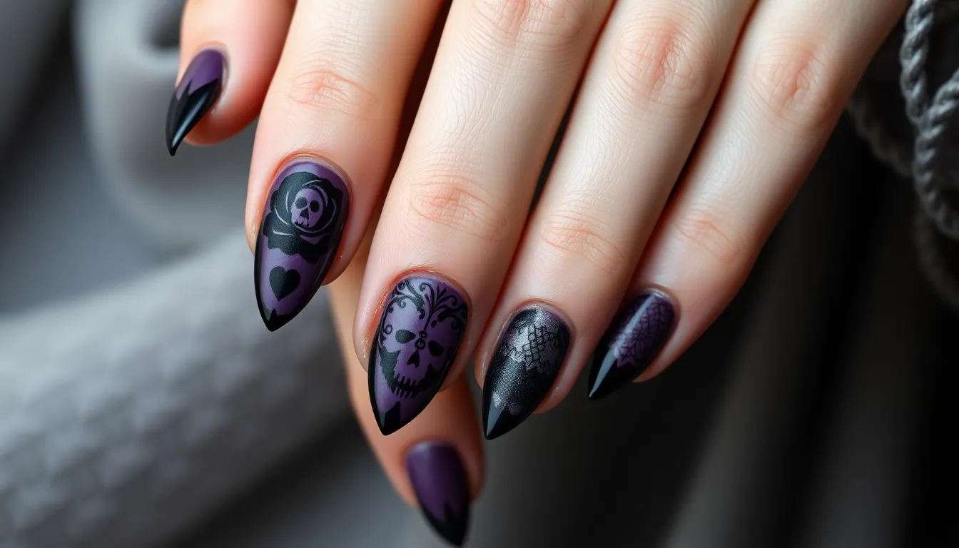 40+ Stunning Dark Purple Nail Ideas That'll Make You Ditch Your Go-To Color 4 40+ Stunning Dark Purple Nail Ideas That'll Make You Ditch Your Go-To Color 3