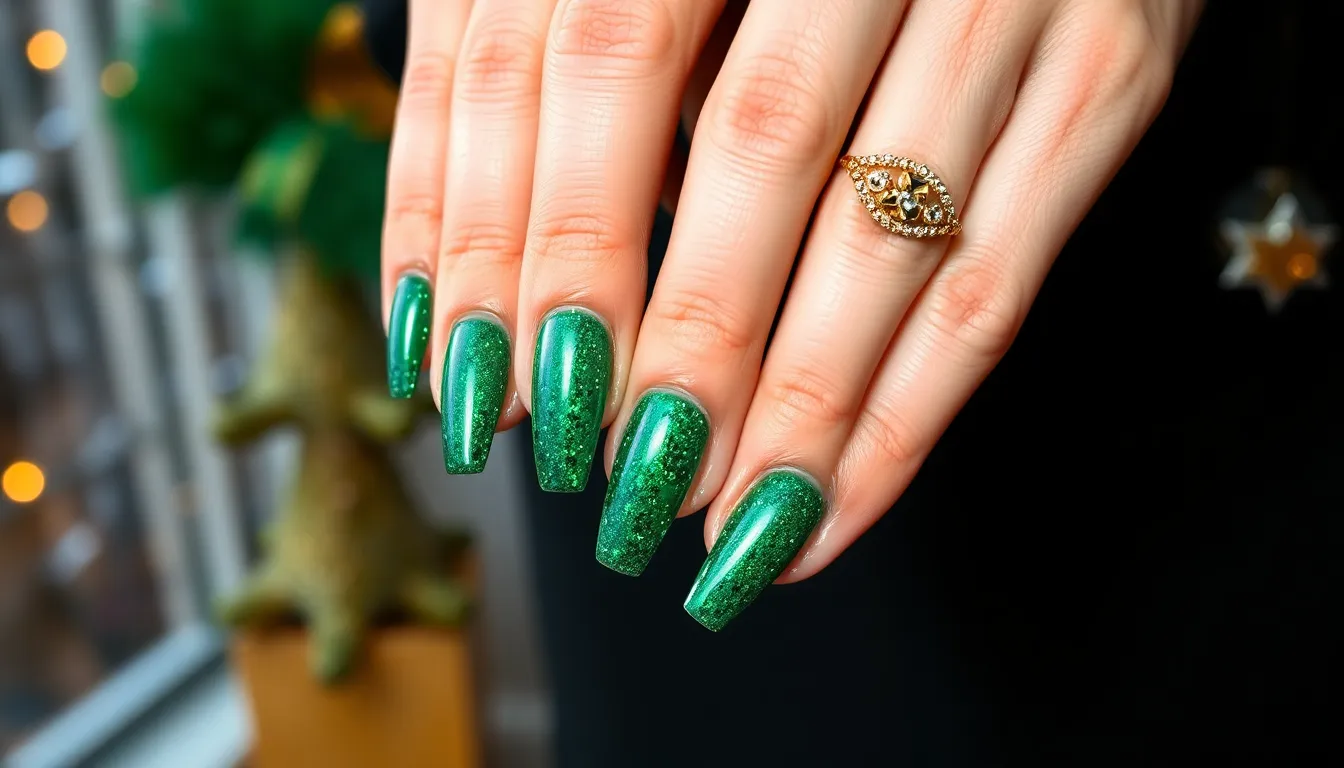 25 Stunning Emerald Green Nail Ideas That'll Make You Ditch Your Go-To Polish 3