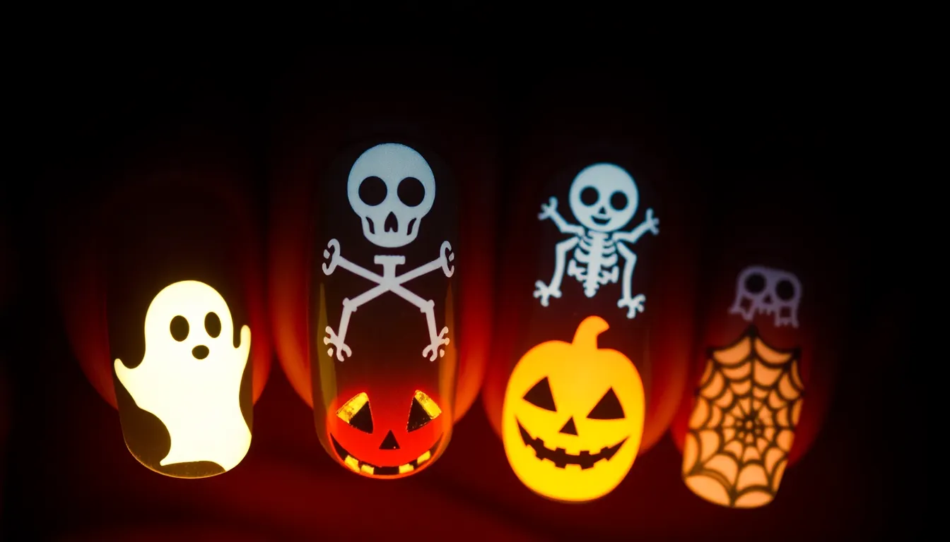 27 Stunning Glow in the Dark Nail Ideas That Will Light Up Your Night 4 27 Stunning Glow in the Dark Nail Ideas That Will Light Up Your Night 3
