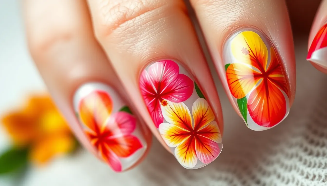 Hibiscus Flower Nails: Stunning Tropical Nail Art Ideas + Step-by-Step Guide 4 Hibiscus Flower Nails: Stunning Tropical Nail Art Ideas + Step-by-Step Guide 3