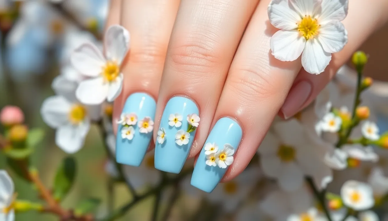 50+ Stunning Light Blue Nail Ideas That'll Make You Ditch Your Go-To Color 4 50+ Stunning Light Blue Nail Ideas That'll Make You Ditch Your Go-To Color 3