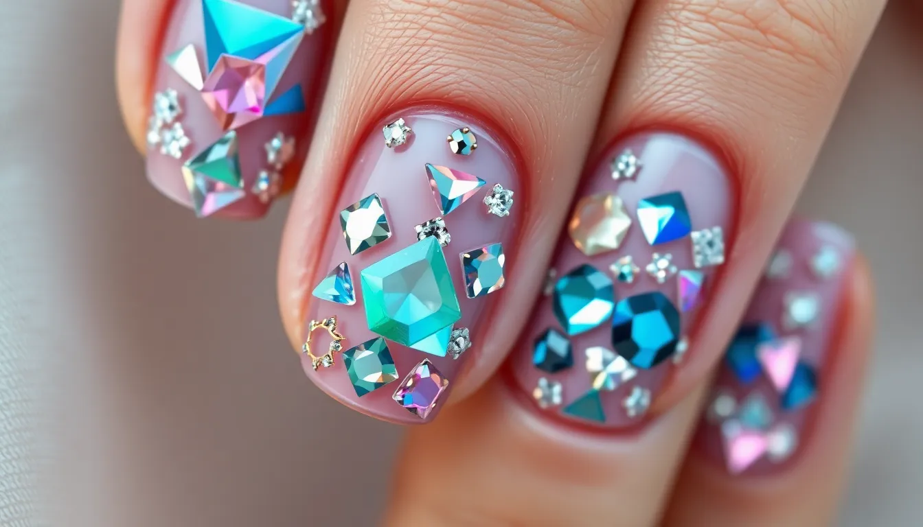 50+ Stunning Nail Rhinestones Ideas: From Subtle to Bold Designs That Sparkle 4 50+ Stunning Nail Rhinestones Ideas: From Subtle to Bold Designs That Sparkle 3