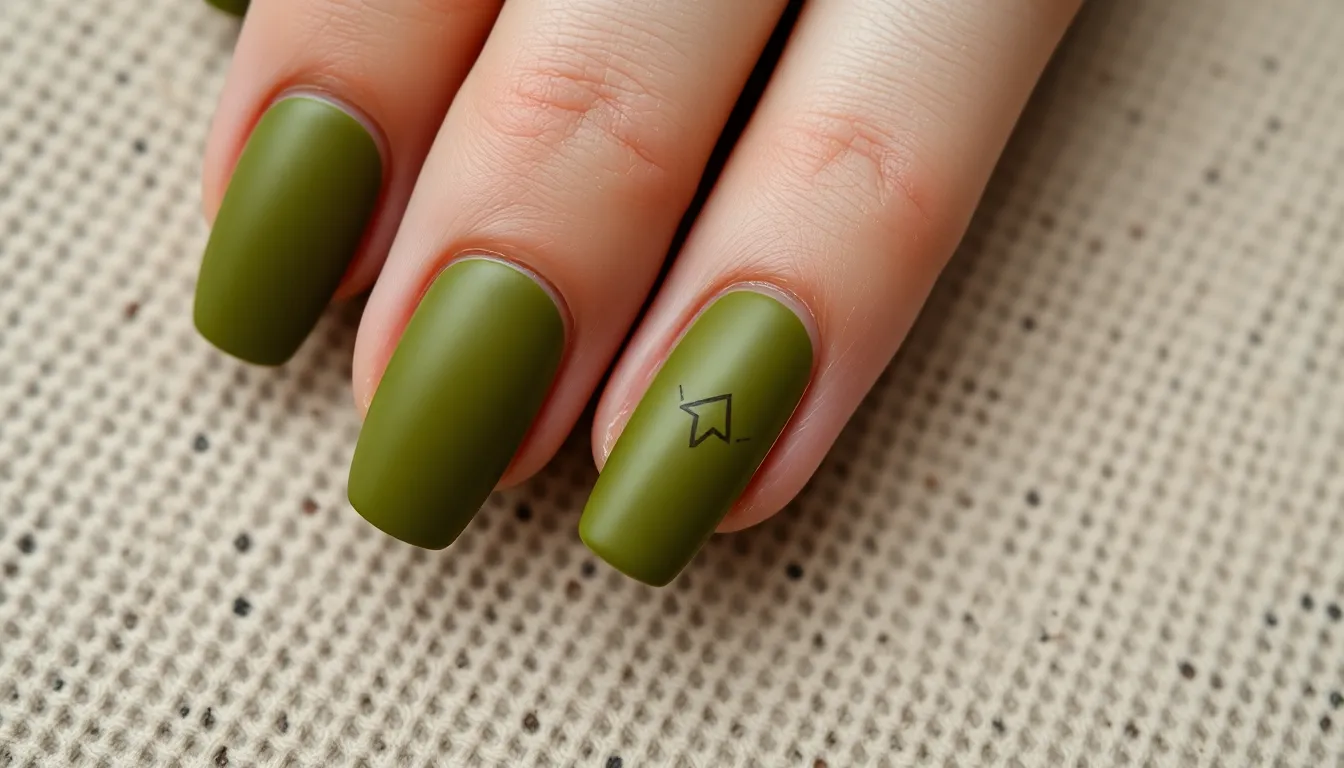 25 Stunning Olive Green Nail Ideas That'll Make You Ditch Your Go-To Color 4 25 Stunning Olive Green Nail Ideas That'll Make You Ditch Your Go-To Color 3