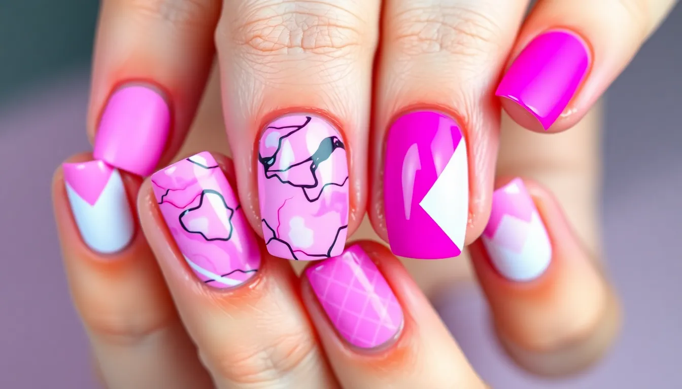 50 Stunning Pink Nail Ideas: From Soft Pastels to Bold Statement Designs 4 50 Stunning Pink Nail Ideas: From Soft Pastels to Bold Statement Designs 3