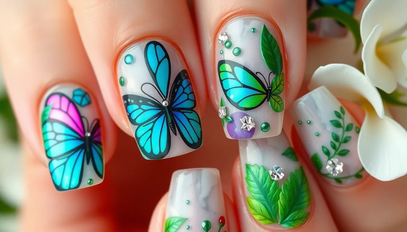 50+ Stunning Acrylic Nail Ideas for Spring That'll Make You Ditch Winter Colors 6 50+ Stunning Acrylic Nail Ideas for Spring That'll Make You Ditch Winter Colors 5