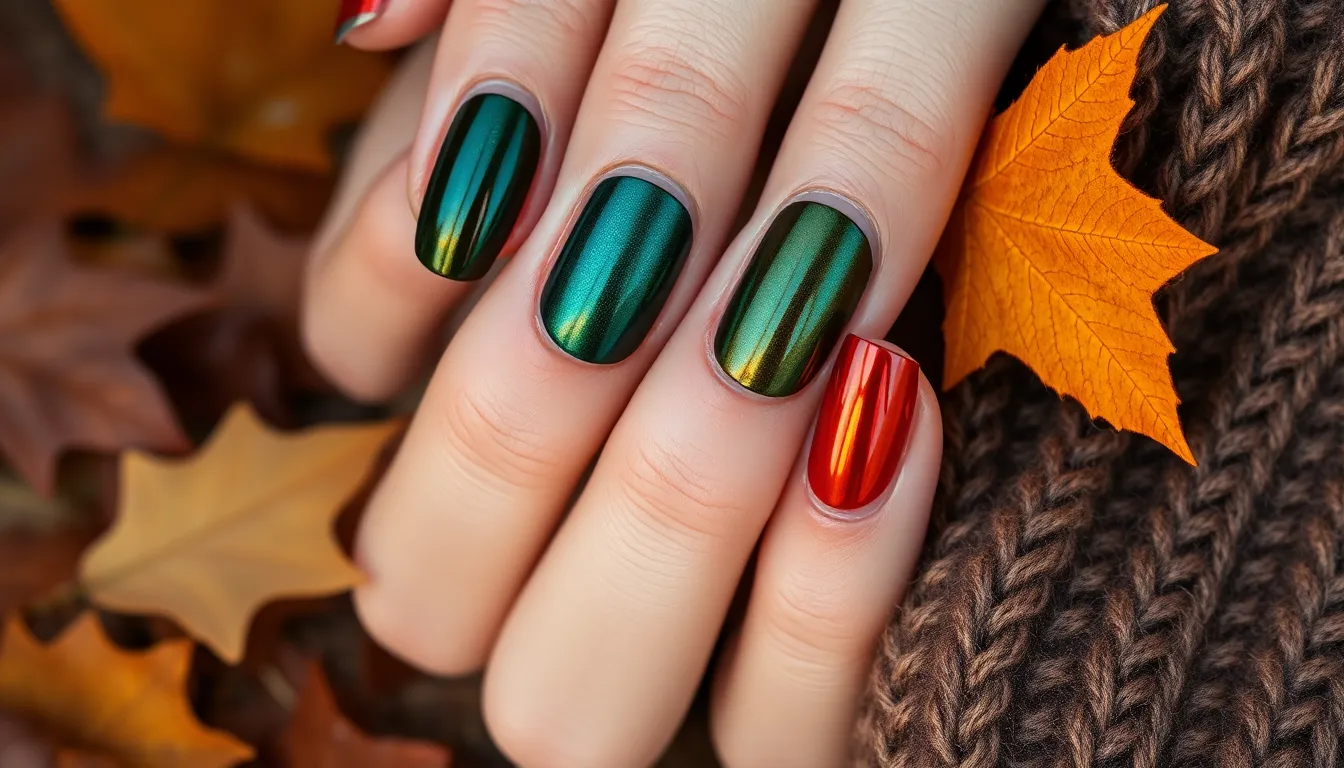 Fall Chrome Nails: 15 Stunning Designs & DIY Tips for Perfect Autumn Manicures 6 Fall Chrome Nails: 15 Stunning Designs & DIY Tips for Perfect Autumn Manicures 5