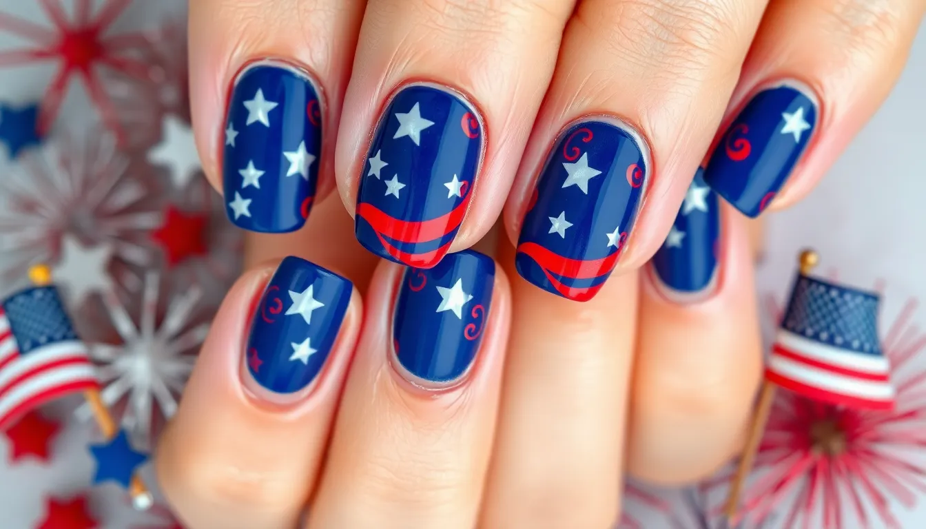 25 Stunning Fourth of July Nail Ideas That'll Make You the Star of Every BBQ 6 25 Stunning Fourth of July Nail Ideas That'll Make You the Star of Every BBQ 5