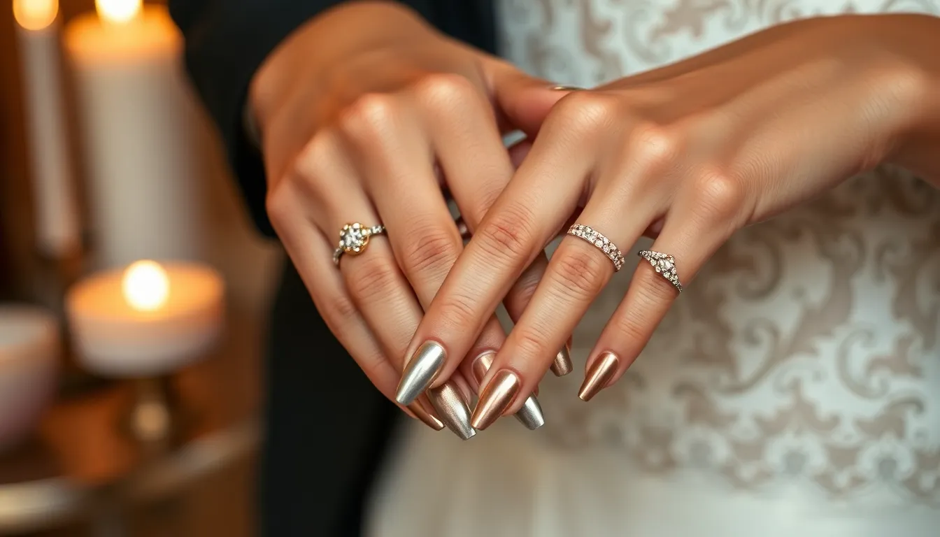 30+ Stunning Nail Ideas for Wedding Guests That Won't Upstage the Bride 6 30+ Stunning Nail Ideas for Wedding Guests That Won't Upstage the Bride 5