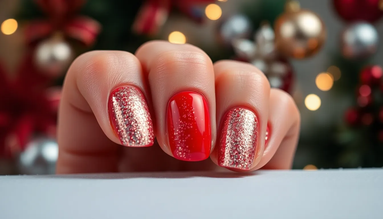 50+ Stunning Christmas Nail Polish Ideas to Make Your Holidays Sparkle 6 50+ Stunning Christmas Nail Polish Ideas to Make Your Holidays Sparkle 5
