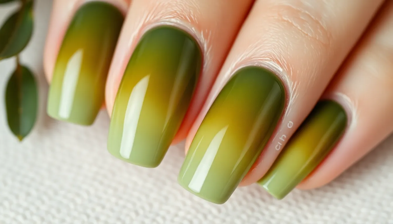 25 Stunning Olive Green Nail Ideas That'll Make You Ditch Your Go-To Color 6 25 Stunning Olive Green Nail Ideas That'll Make You Ditch Your Go-To Color 5