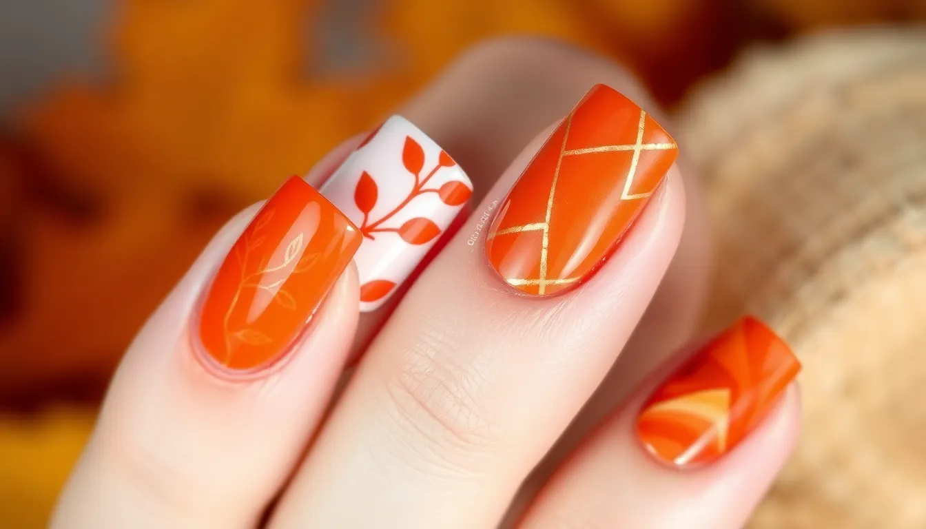 40+ Stunning Orange Nail Ideas: From Classic to Bold Designs for Every Occasion 6 40+ Stunning Orange Nail Ideas: From Classic to Bold Designs for Every Occasion 5