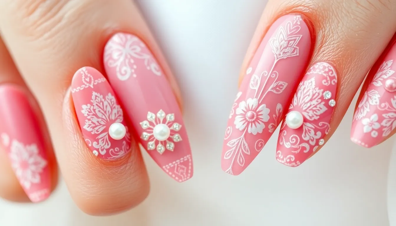 50+ Stunning Pink Wedding Nails Ideas Every Bride Will Love in 2025 6 50+ Stunning Pink Wedding Nails Ideas Every Bride Will Love in 2025 5