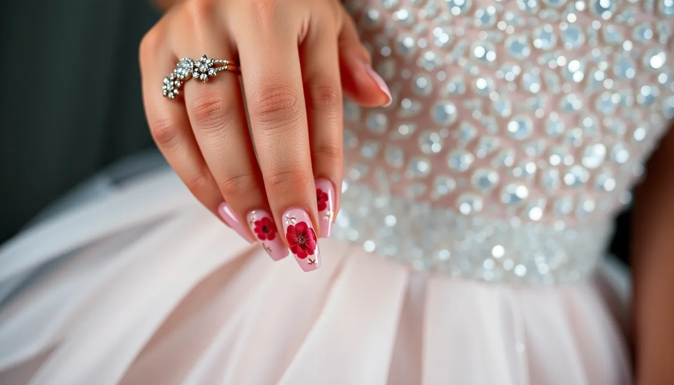 50 Stunning Prom Nail Ideas to Make Your Photos Picture-Perfect 6 50 Stunning Prom Nail Ideas to Make Your Photos Picture-Perfect 5