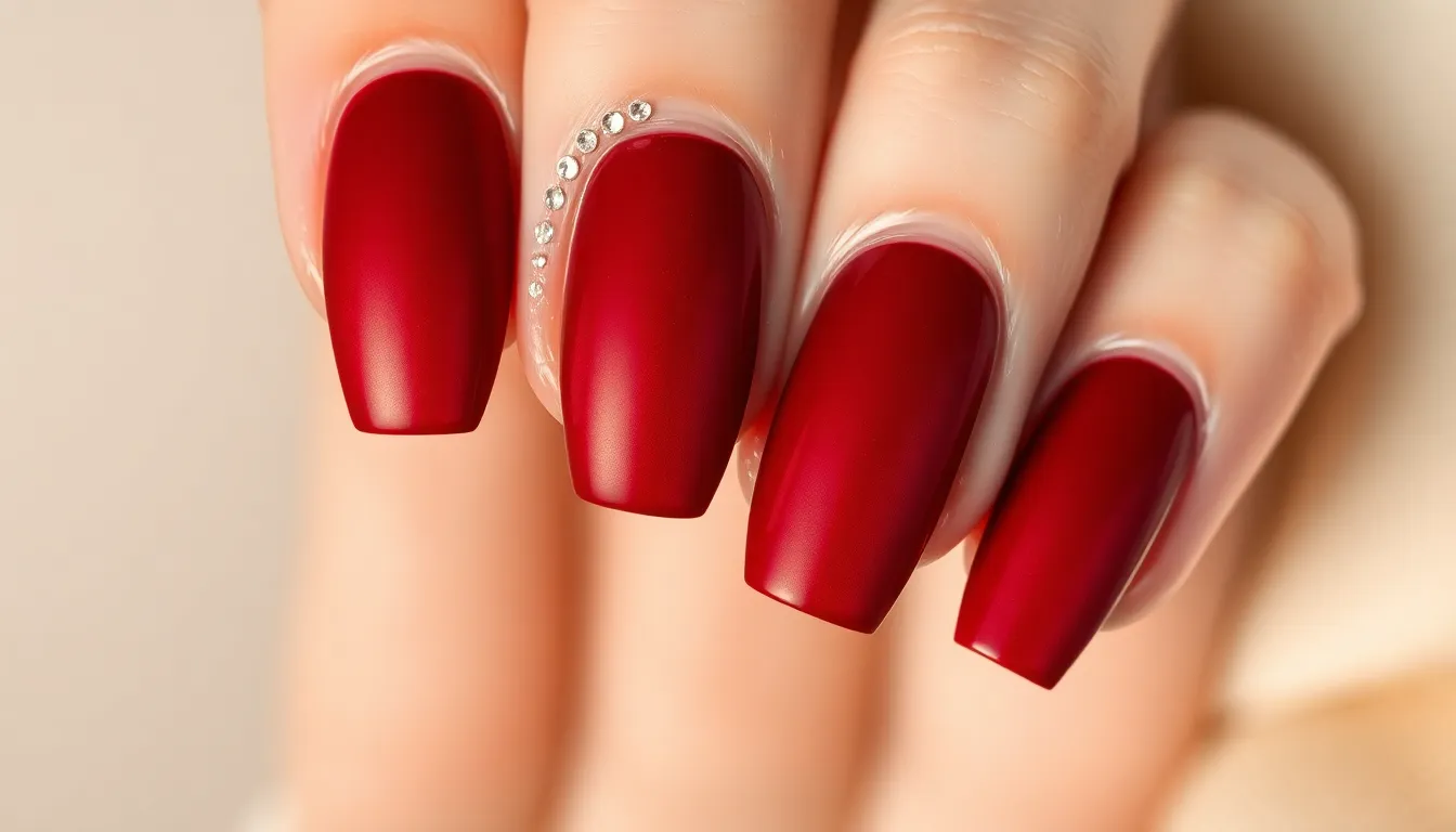 50+ Stunning Dark Red Nail Ideas That'll Make You Ditch Your Go-To Color 8 50+ Stunning Dark Red Nail Ideas That'll Make You Ditch Your Go-To Color 7