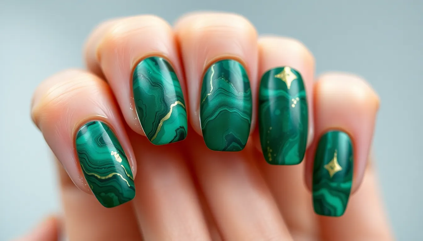 25 Stunning Emerald Green Nail Ideas That'll Make You Ditch Your Go-To Polish 7