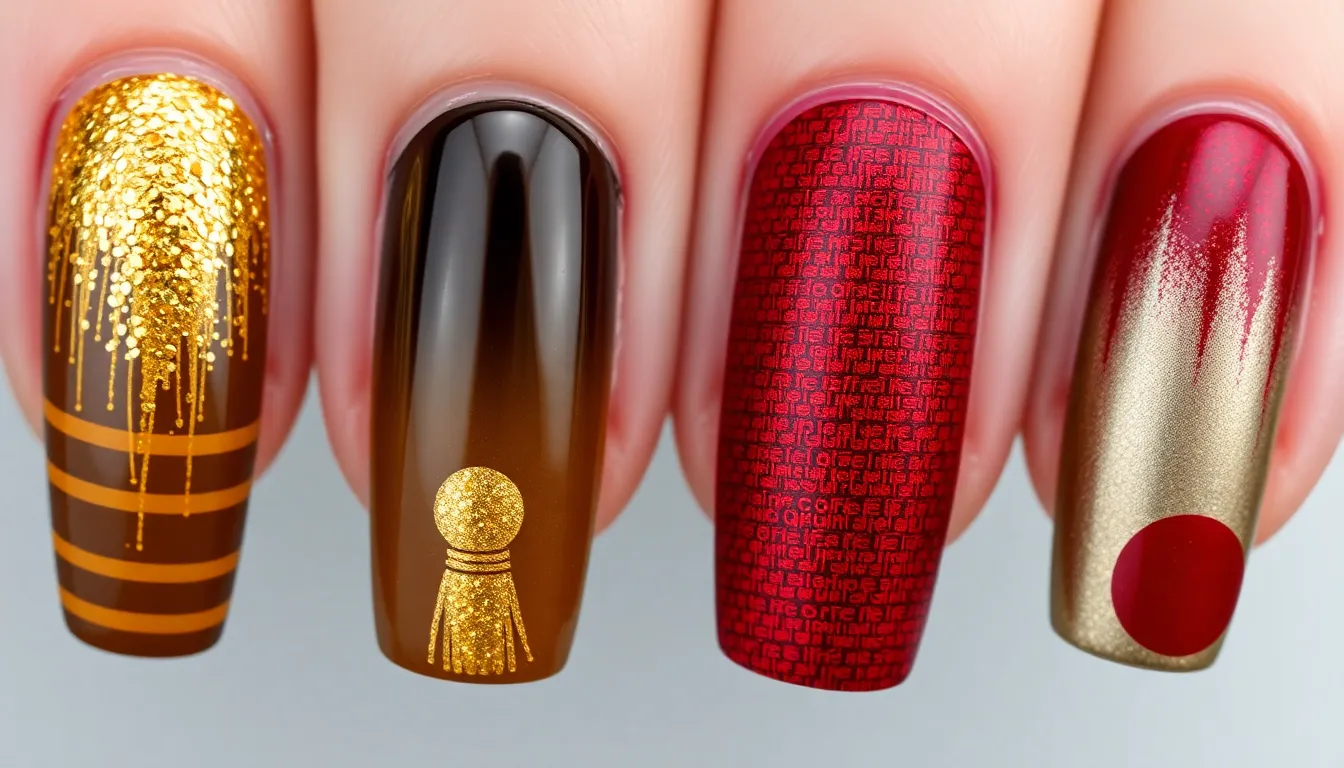 25 Magical Harry Potter Nail Ideas to Cast a Spell on Your Manicure 8 25 Magical Harry Potter Nail Ideas to Cast a Spell on Your Manicure 7