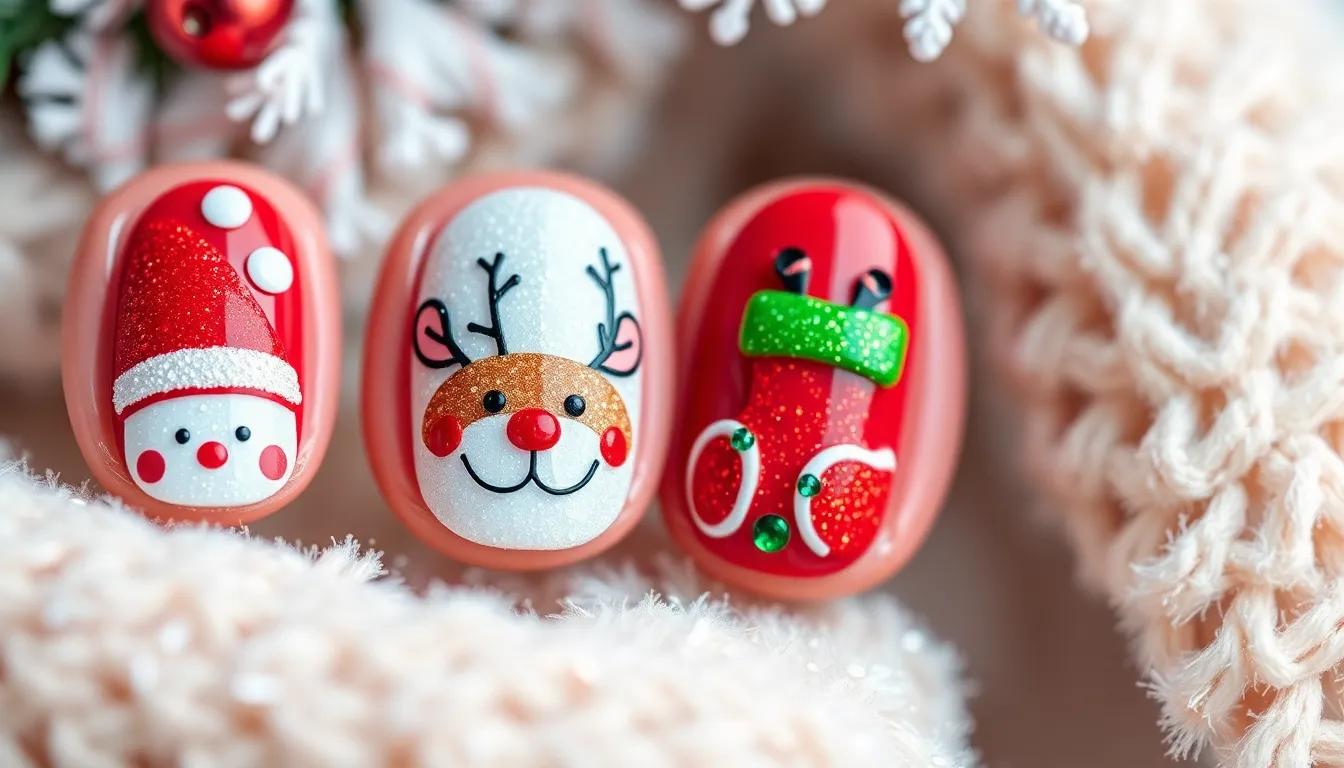 50 Stunning Christmas Nail Design Ideas to Sparkle This Holiday Season 8 50 Stunning Christmas Nail Design Ideas to Sparkle This Holiday Season 7