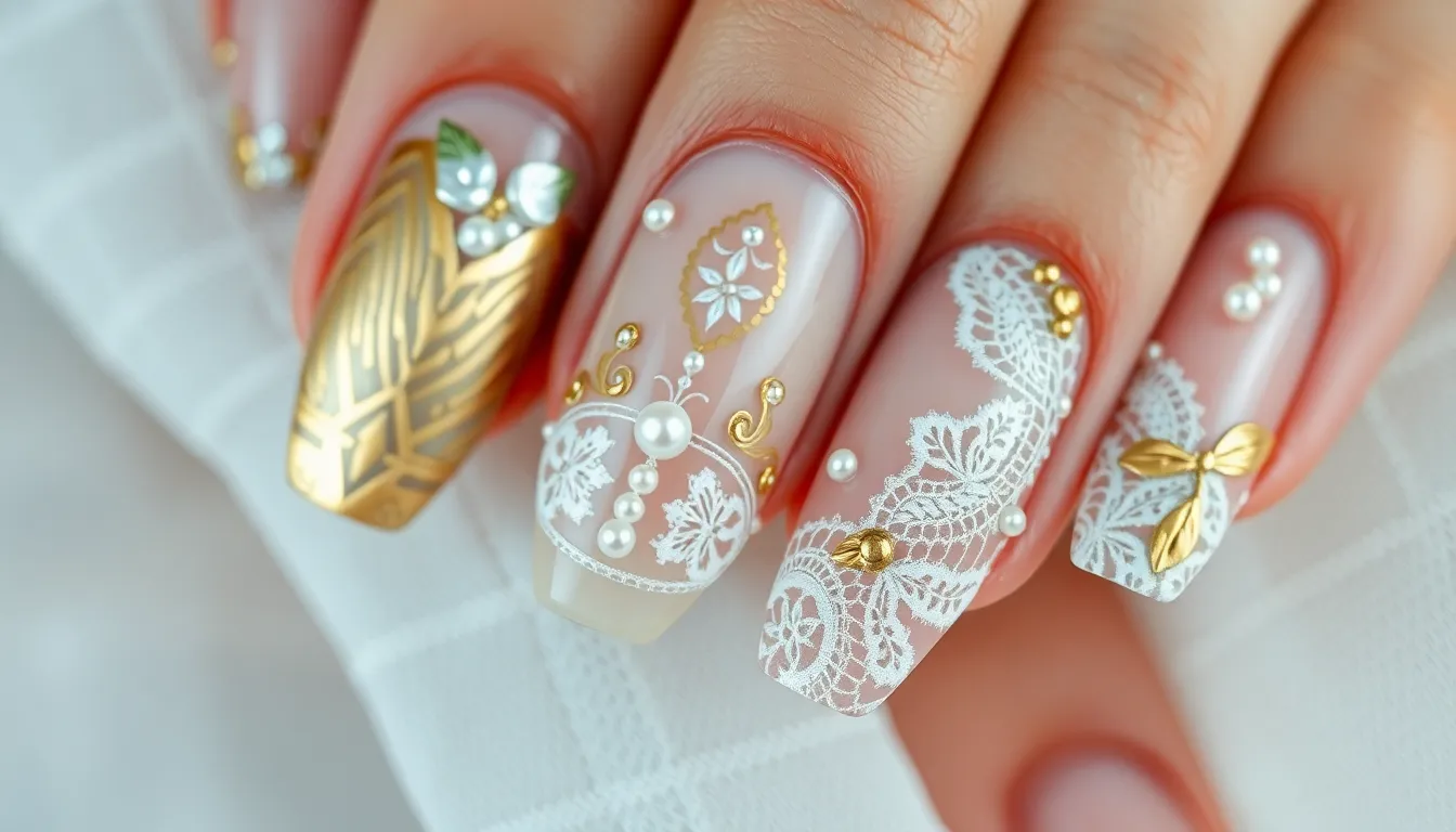 25 Stunning Wedding Nail Ideas That'll Make Your Ring Sparkle Even Brighter 8 25 Stunning Wedding Nail Ideas That'll Make Your Ring Sparkle Even Brighter 7