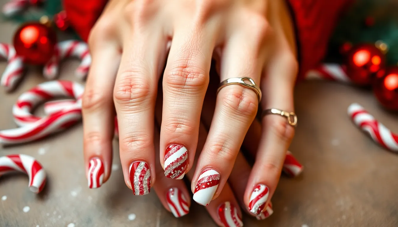 50+ Stunning Christmas Nail Polish Ideas to Make Your Holidays Sparkle 8 50+ Stunning Christmas Nail Polish Ideas to Make Your Holidays Sparkle 7