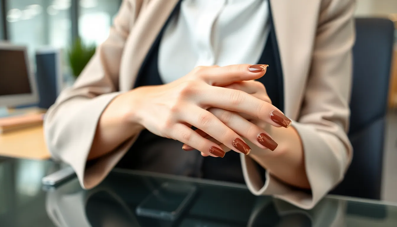 50+ Stunning Brown Nail Ideas That'll Make You Ditch Your Go-To Polish 10 50+ Stunning Brown Nail Ideas That'll Make You Ditch Your Go-To Polish 9