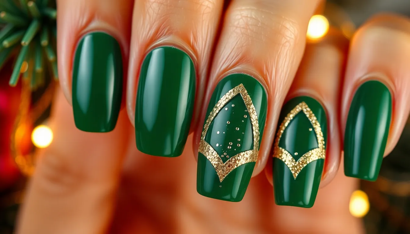 Dark Green Nails: 7 Stunning Shades That Will Transform Your Manicure Game 10 Dark Green Nails: 7 Stunning Shades That Will Transform Your Manicure Game 9
