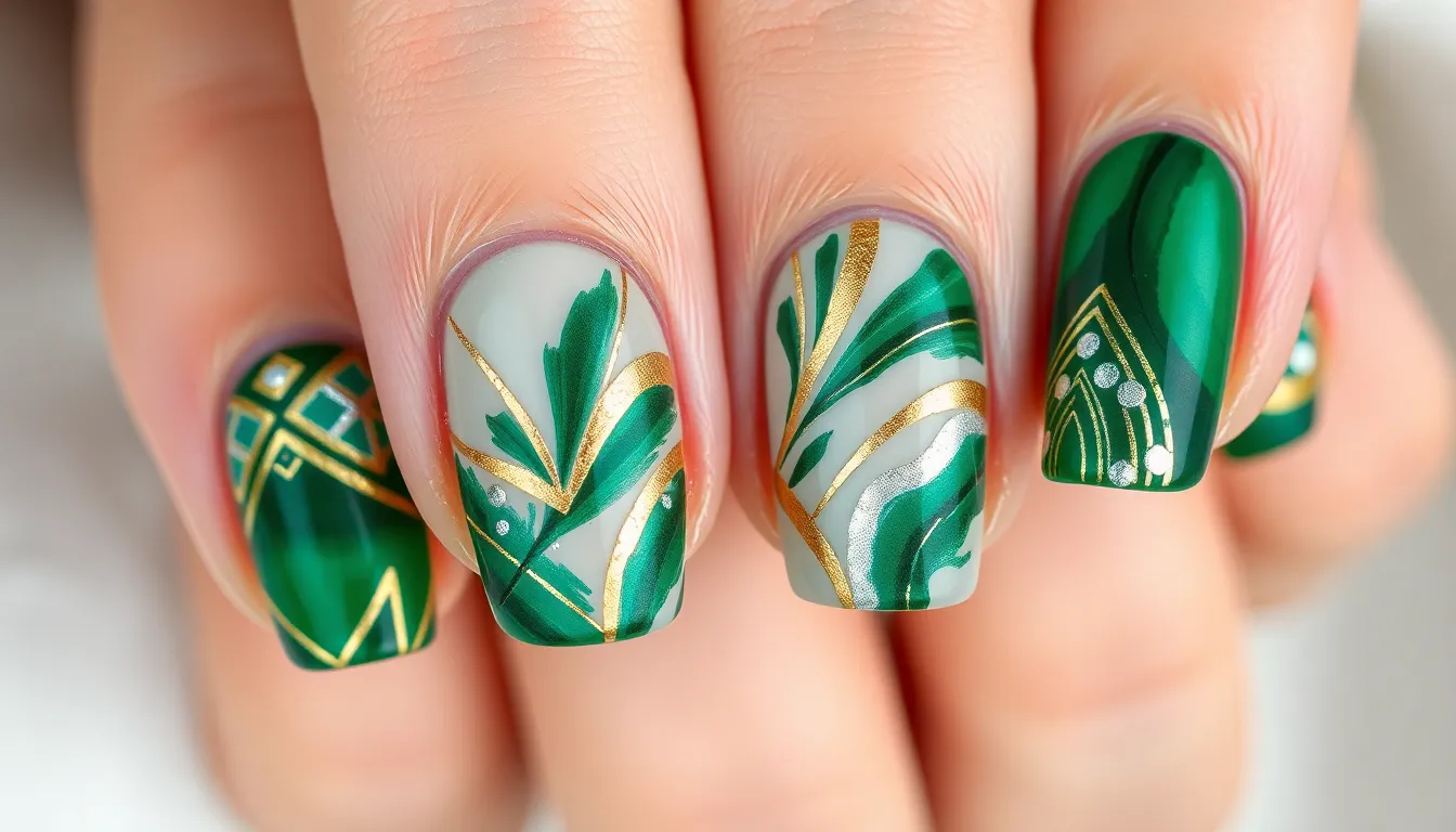 25 Stunning Emerald Green Nail Ideas That'll Make You Ditch Your Go-To Polish 9