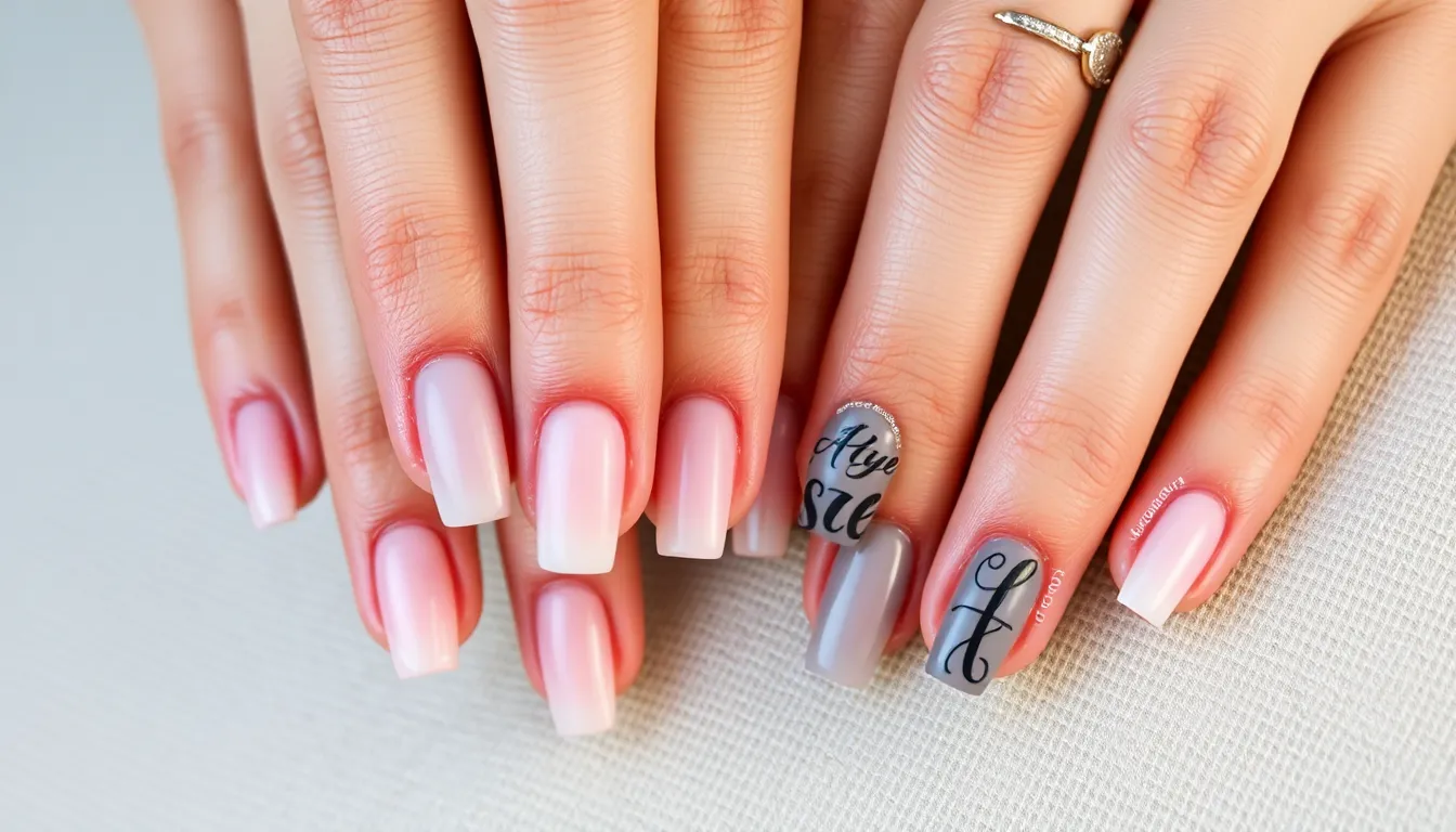 50+ Stunning Initial Nail Ideas to Personalize Your Perfect Manicure 10 50+ Stunning Initial Nail Ideas to Personalize Your Perfect Manicure 9