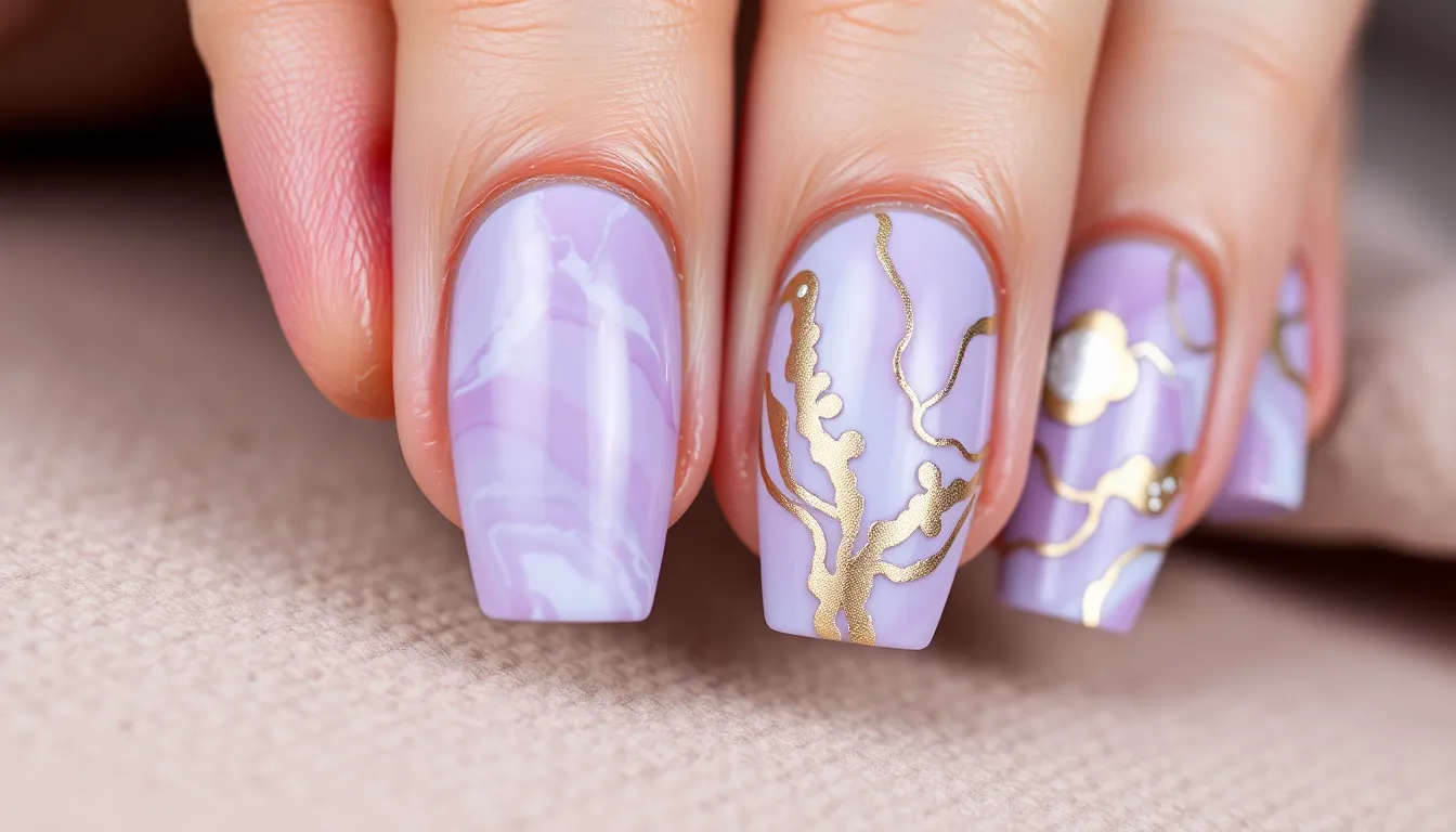35 Stunning Lavender Nail Ideas That Will Make You Ditch Your Go-To Polish 10 35 Stunning Lavender Nail Ideas That Will Make You Ditch Your Go-To Polish 9