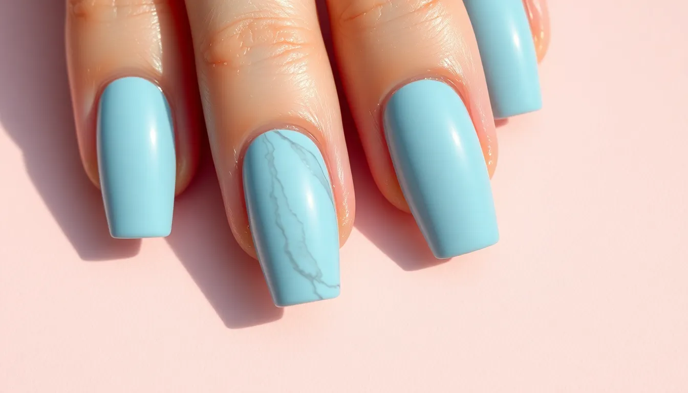 50+ Stunning Light Blue Nail Ideas That'll Make You Ditch Your Go-To Color 10 50+ Stunning Light Blue Nail Ideas That'll Make You Ditch Your Go-To Color 9