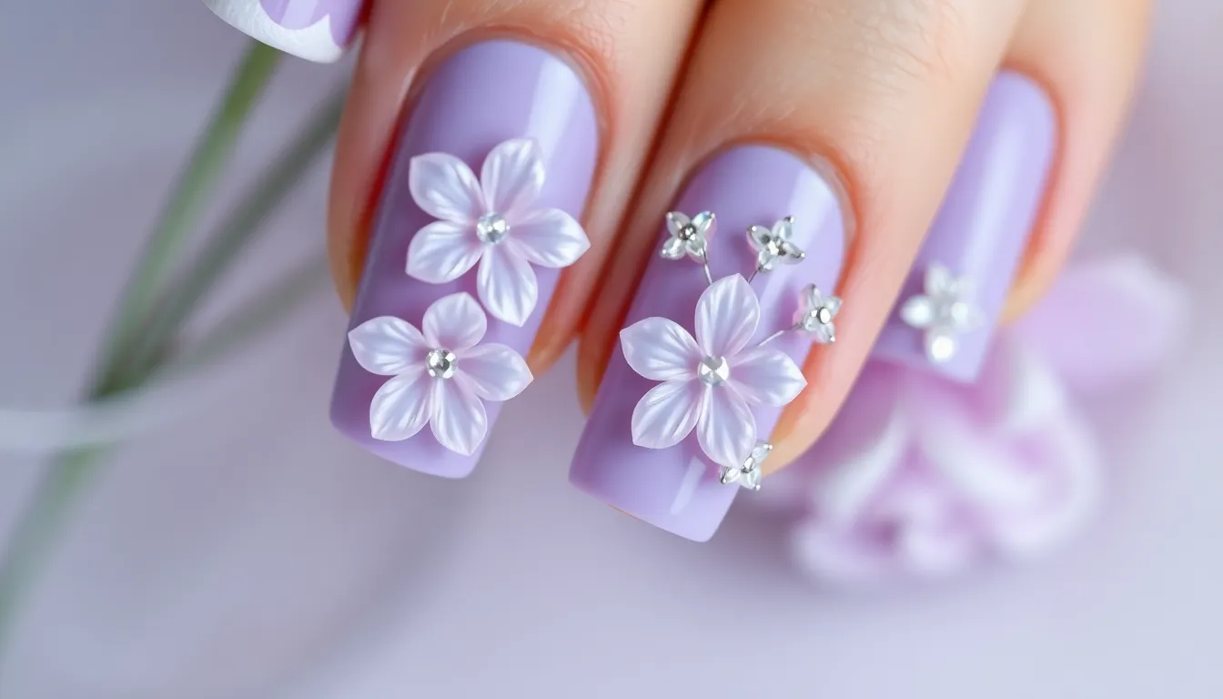 25 Stunning Lilac Nail Ideas: From French Tips to Glitter Gradients 9