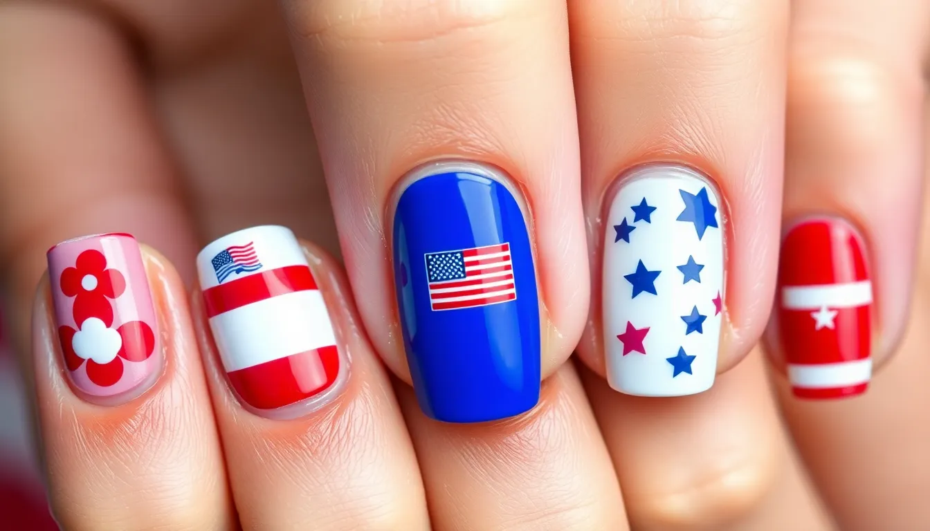 25 Stunning Memorial Day Nail Ideas to Honor Heroes in Style 10 25 Stunning Memorial Day Nail Ideas to Honor Heroes in Style 9