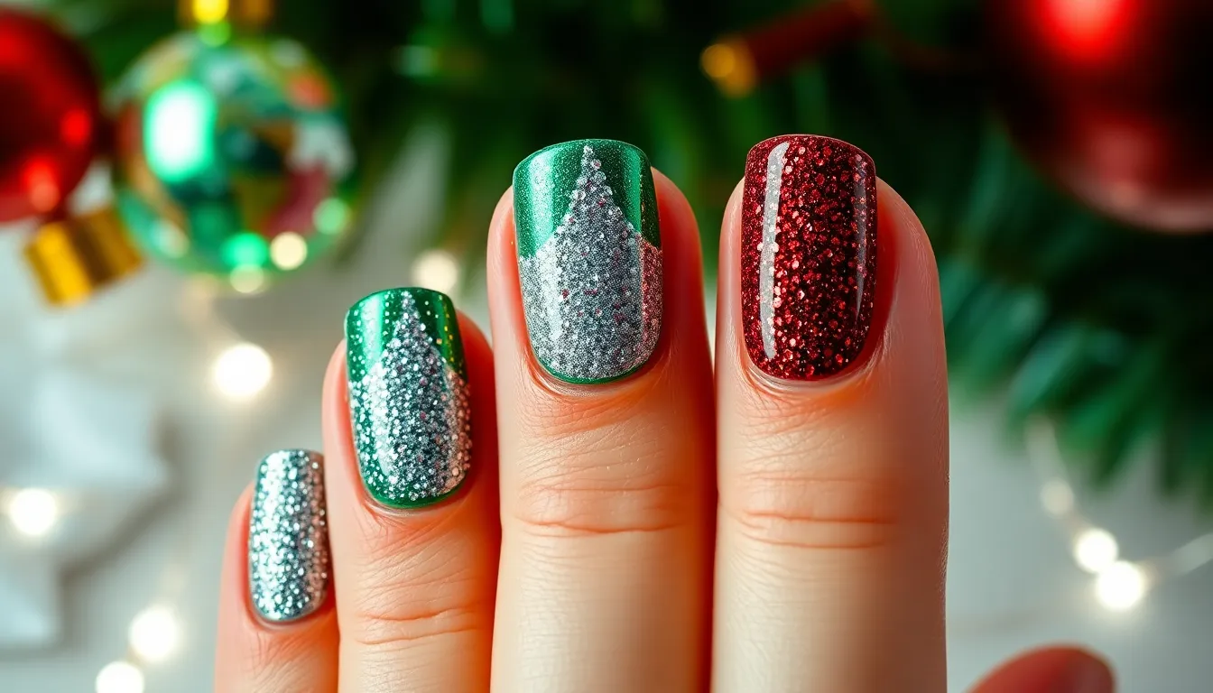 50 Stunning Christmas Nail Design Ideas to Sparkle This Holiday Season 10 50 Stunning Christmas Nail Design Ideas to Sparkle This Holiday Season 9