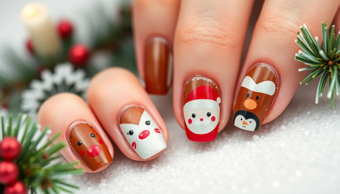 25 Stunning Holiday Nail Ideas That'll Make You the Star of Every Party 10 25 Stunning Holiday Nail Ideas That'll Make You the Star of Every Party 9