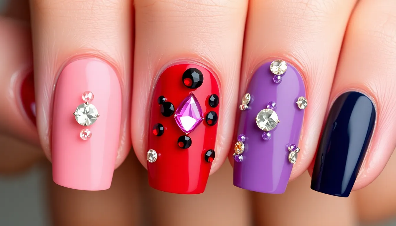 50+ Stunning Nail Rhinestones Ideas: From Subtle to Bold Designs That Sparkle 10 50+ Stunning Nail Rhinestones Ideas: From Subtle to Bold Designs That Sparkle 9