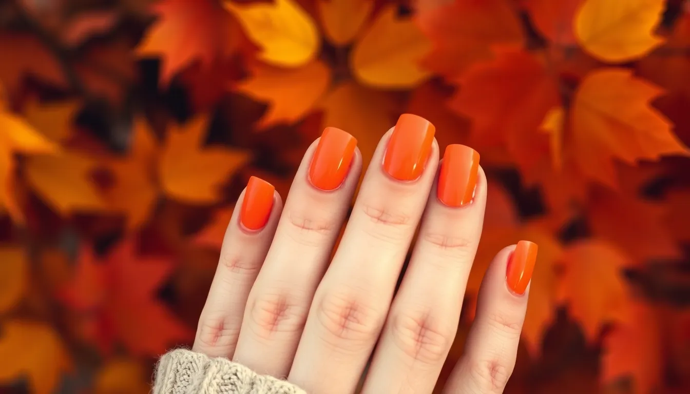 15 Stunning Orange Autumn Nails Ideas That'll Make You Fall in Love with Fall 10 15 Stunning Orange Autumn Nails Ideas That'll Make You Fall in Love with Fall 9
