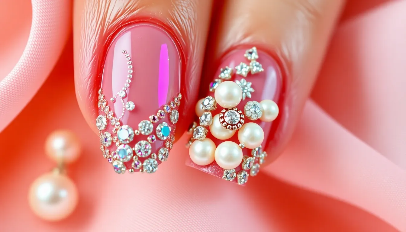 50 Stunning Prom Nail Ideas to Make Your Photos Picture-Perfect 10 50 Stunning Prom Nail Ideas to Make Your Photos Picture-Perfect 9