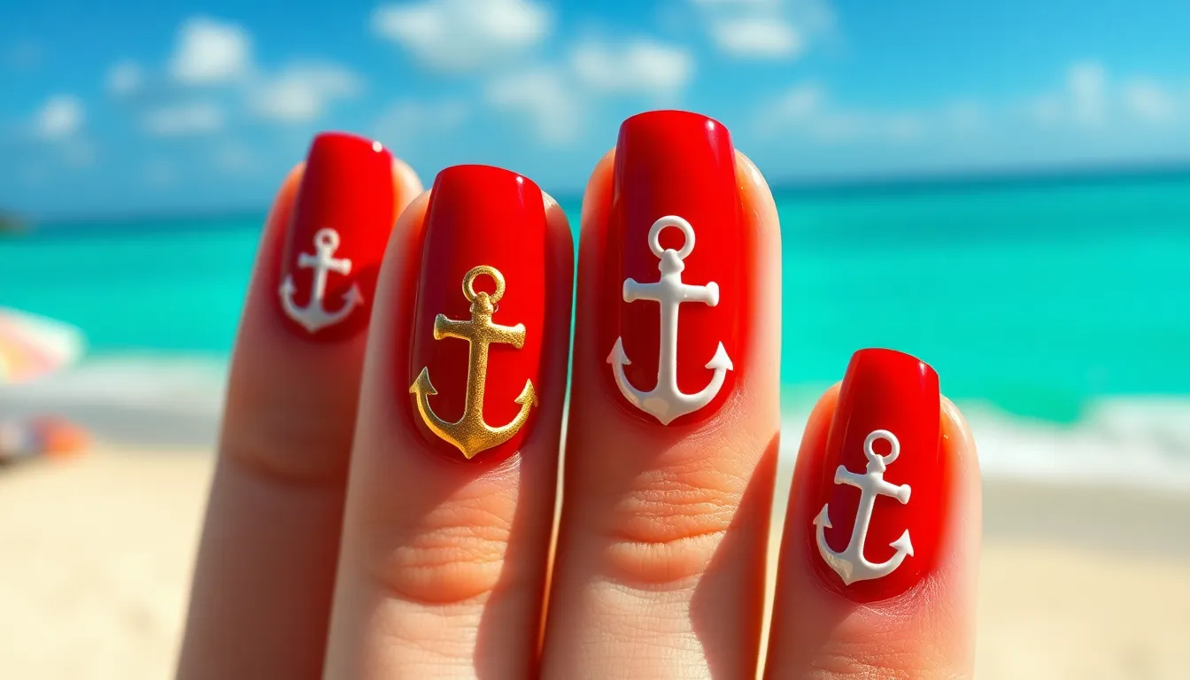 50+ Stunning Red Summer Nails Ideas That'll Make You Feel Unstoppable 10 50+ Stunning Red Summer Nails Ideas That'll Make You Feel Unstoppable 9