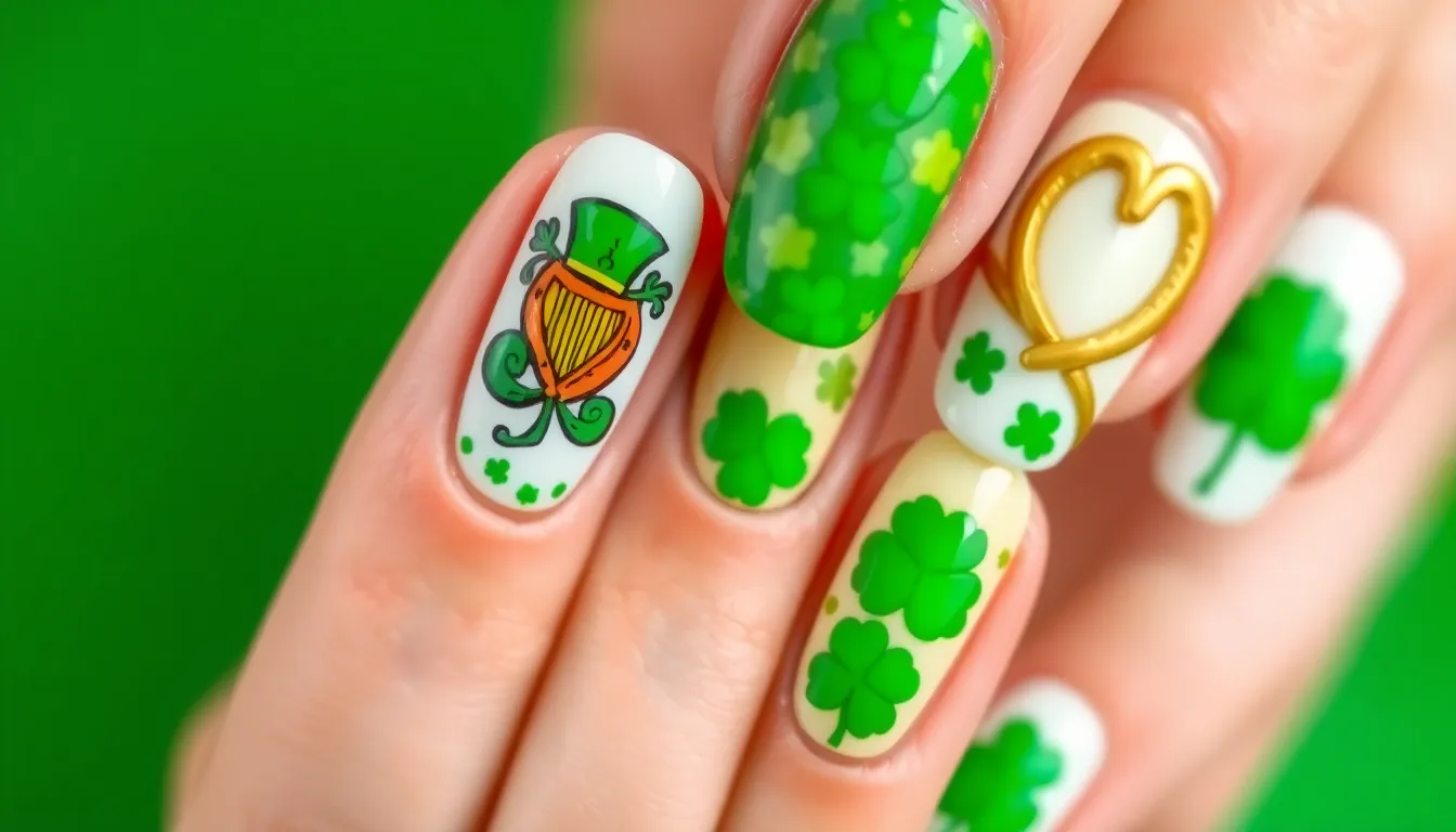 25+ Lucky St Patricks Day Nail Ideas to Make You Feel Festive This March 10 25+ Lucky St Patricks Day Nail Ideas to Make You Feel Festive This March 9