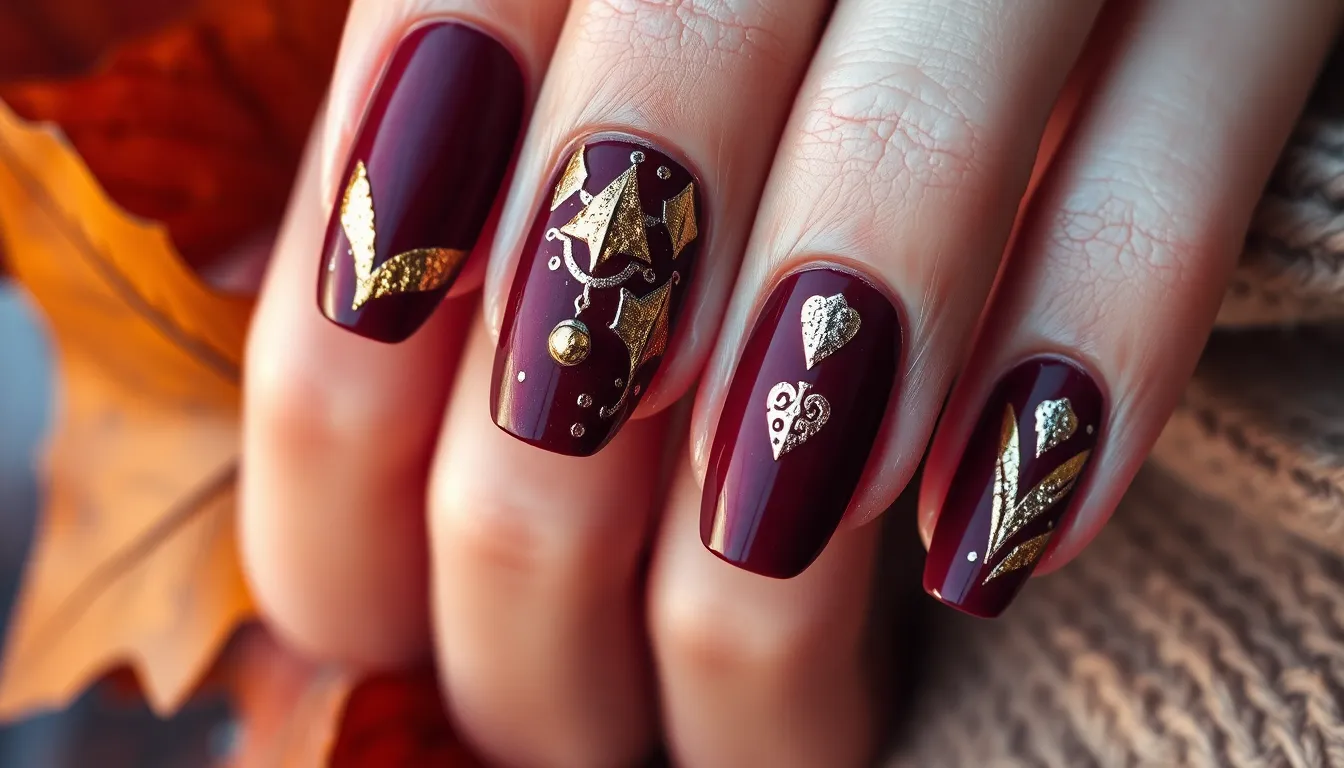 25 Stunning Burgundy Nail Ideas That'll Make You Ditch Your Go-To Polish 12 25 Stunning Burgundy Nail Ideas That'll Make You Ditch Your Go-To Polish 11