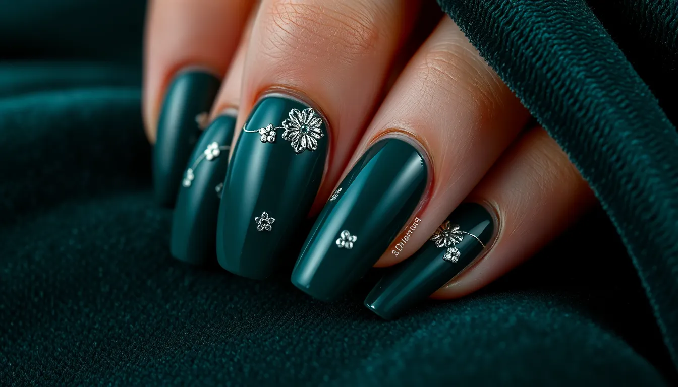 Dark Green Nails: 7 Stunning Shades That Will Transform Your Manicure Game 12 Dark Green Nails: 7 Stunning Shades That Will Transform Your Manicure Game 11