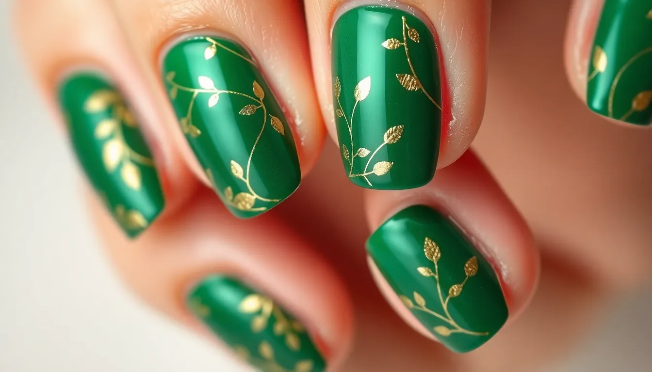 25 Stunning Emerald Green Nail Ideas That'll Make You Ditch Your Go-To Polish 11