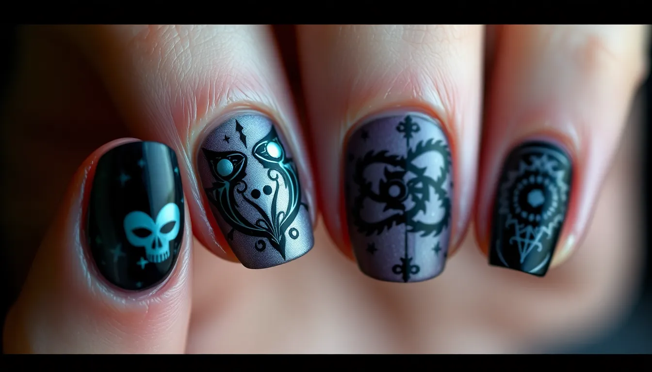 25 Magical Harry Potter Nail Ideas to Cast a Spell on Your Manicure 12 25 Magical Harry Potter Nail Ideas to Cast a Spell on Your Manicure 11