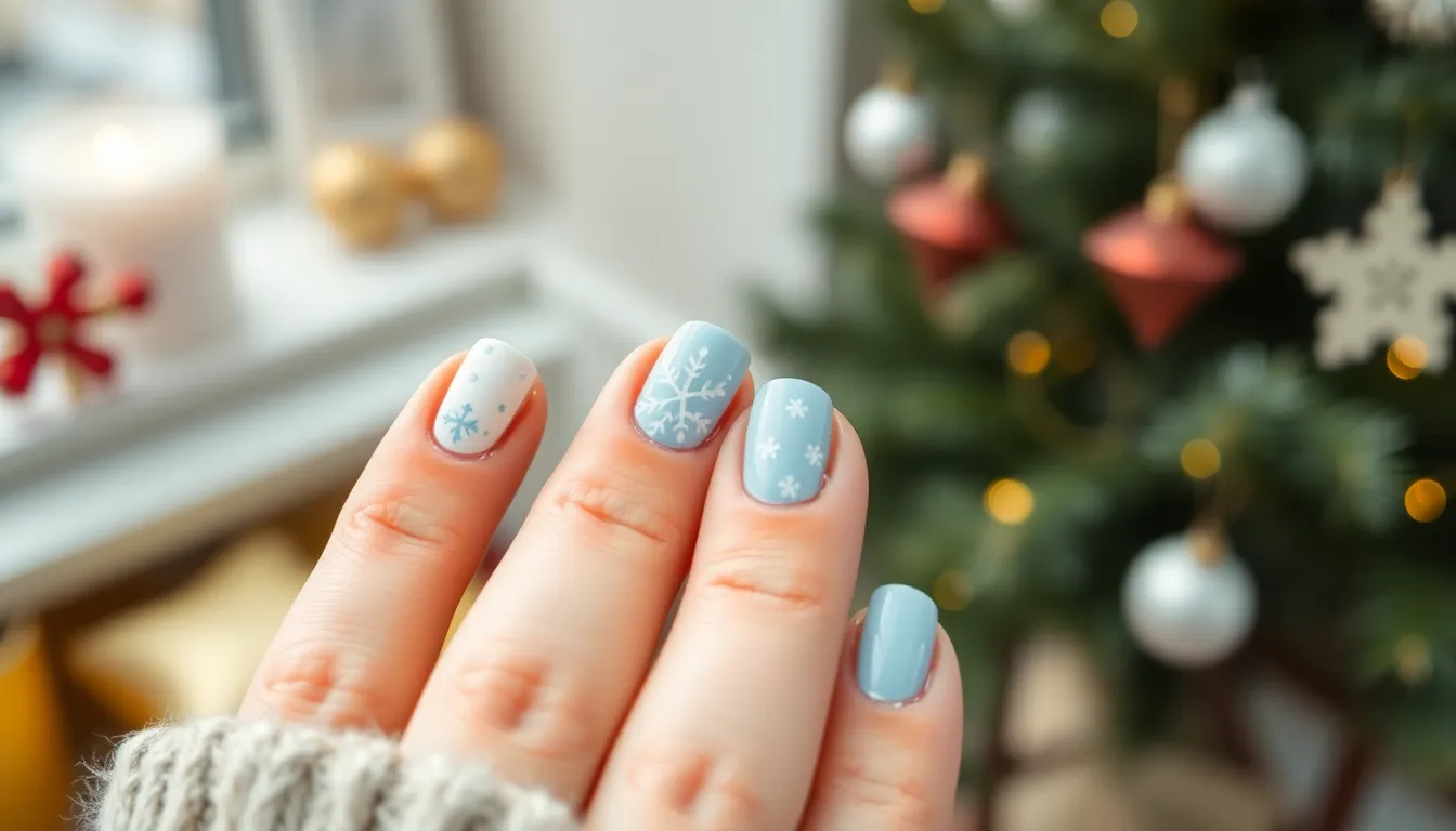 50+ Stunning Winter Nail Art Ideas to Keep Your Manicure Fresh All Season Long 12 50+ Stunning Winter Nail Art Ideas to Keep Your Manicure Fresh All Season Long 11