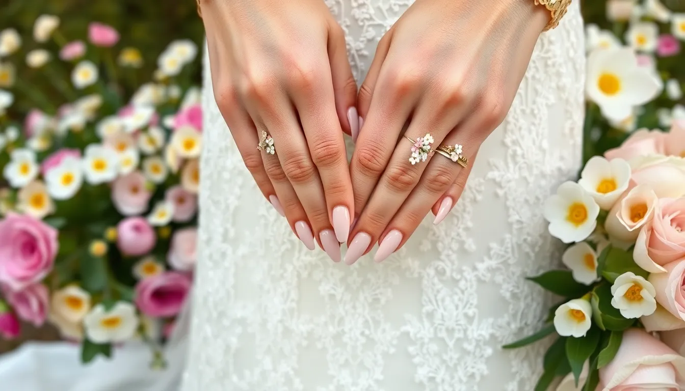 25 Stunning Wedding Nail Ideas That'll Make Your Ring Sparkle Even Brighter 12 25 Stunning Wedding Nail Ideas That'll Make Your Ring Sparkle Even Brighter 11
