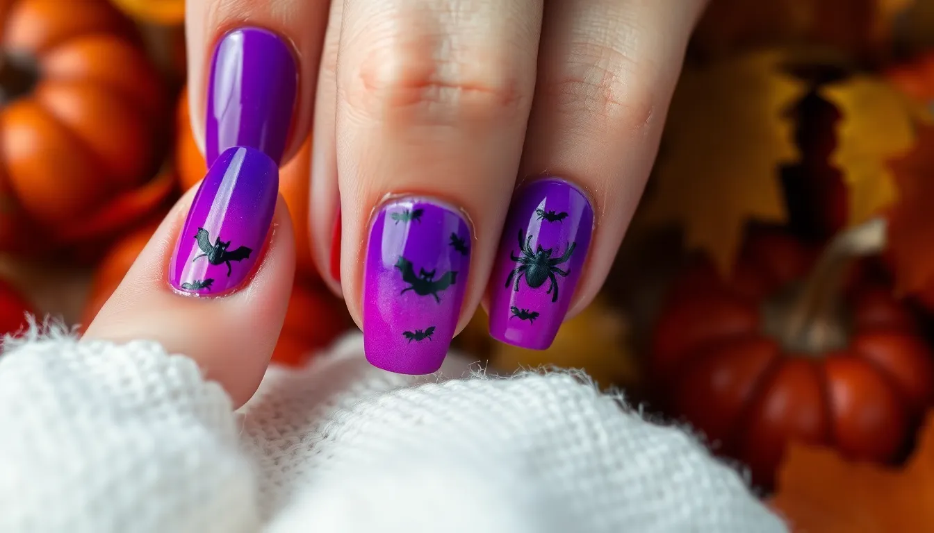 50+ Purple Halloween Nails Ideas That'll Make You Spook-tacular This Season 12 50+ Purple Halloween Nails Ideas That'll Make You Spook-tacular This Season 11