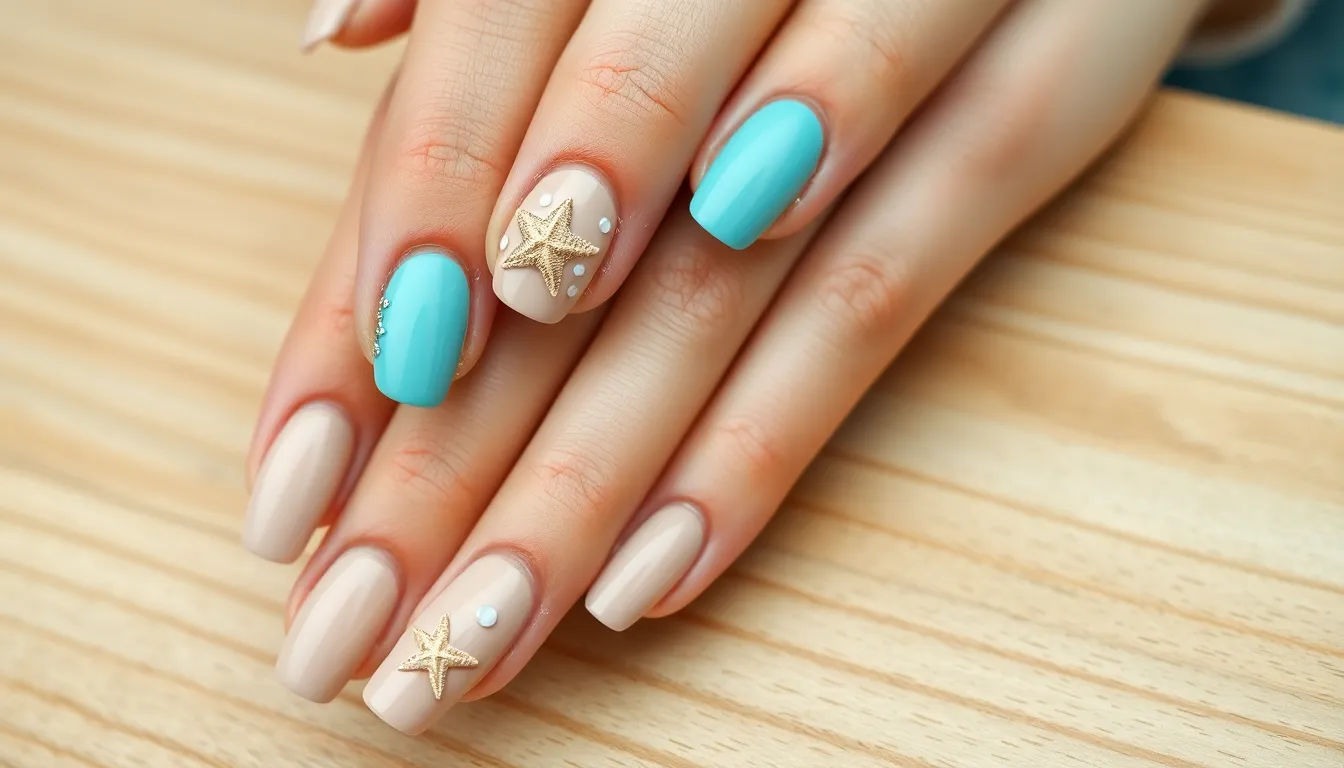 50+ Stunning Beach Nail Ideas to Perfect Your Summer Coastal Vibe 14 50+ Stunning Beach Nail Ideas to Perfect Your Summer Coastal Vibe 13