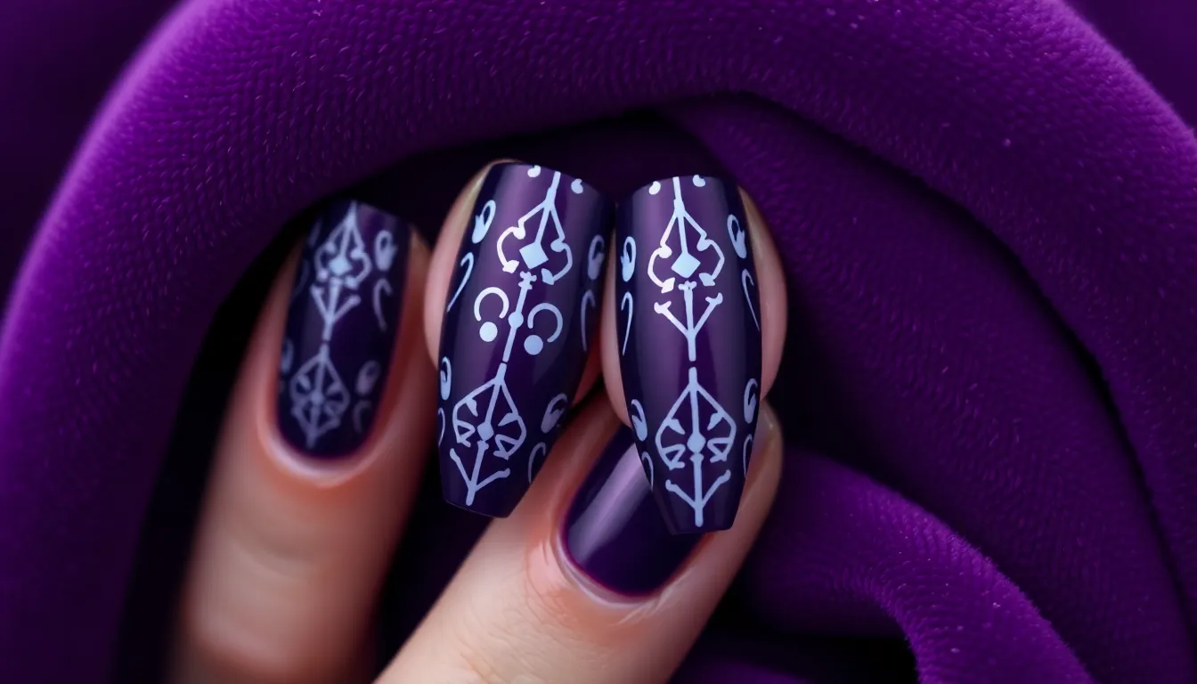40+ Stunning Dark Purple Nail Ideas That'll Make You Ditch Your Go-To Color 14 40+ Stunning Dark Purple Nail Ideas That'll Make You Ditch Your Go-To Color 13